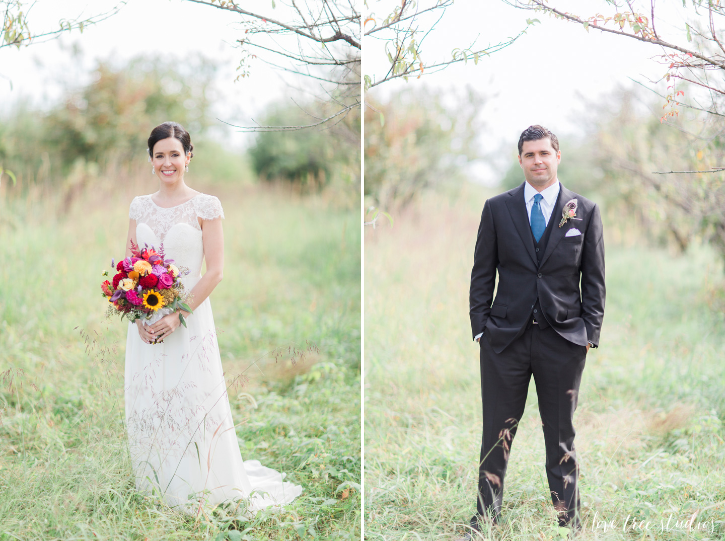 bride and groom portraits