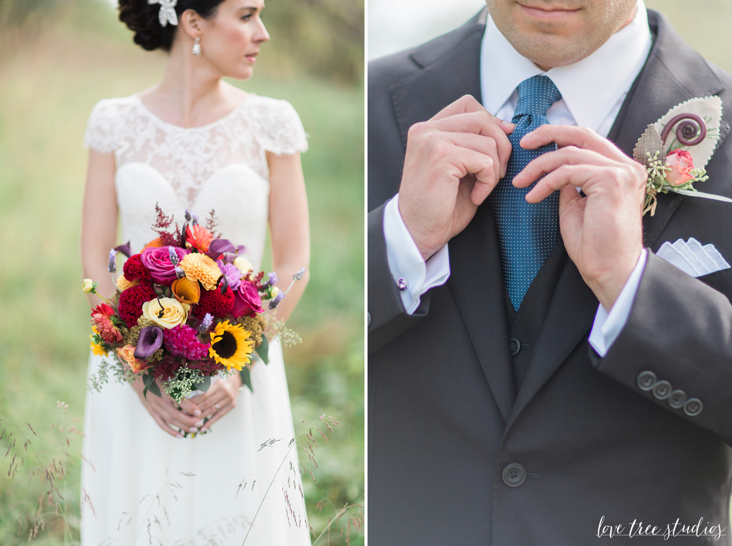 bride and groom portraits