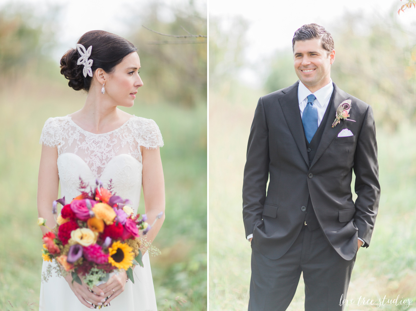 bride and groom portraits