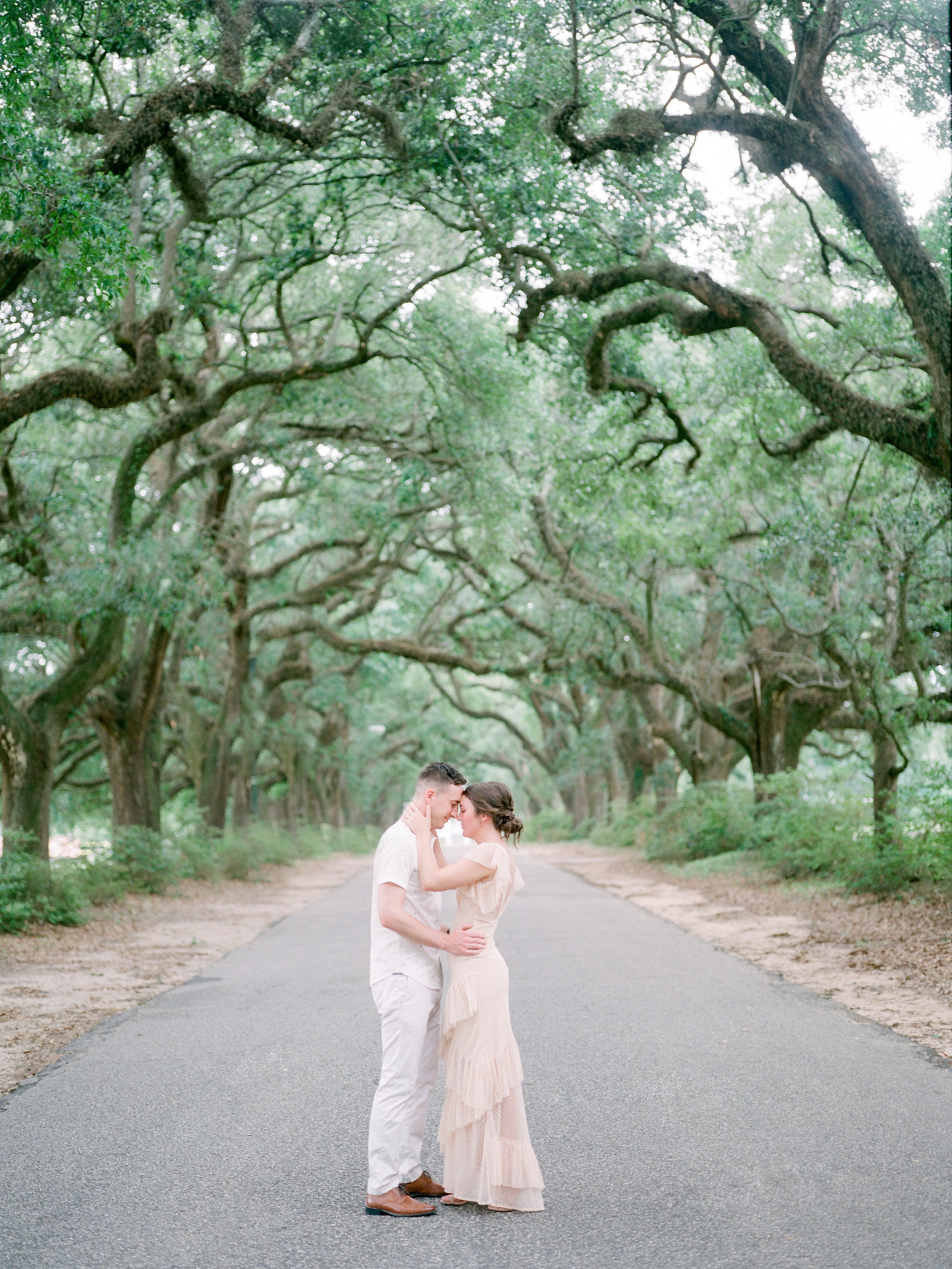 engaged, film photography, love tree studios, springhill college, destination