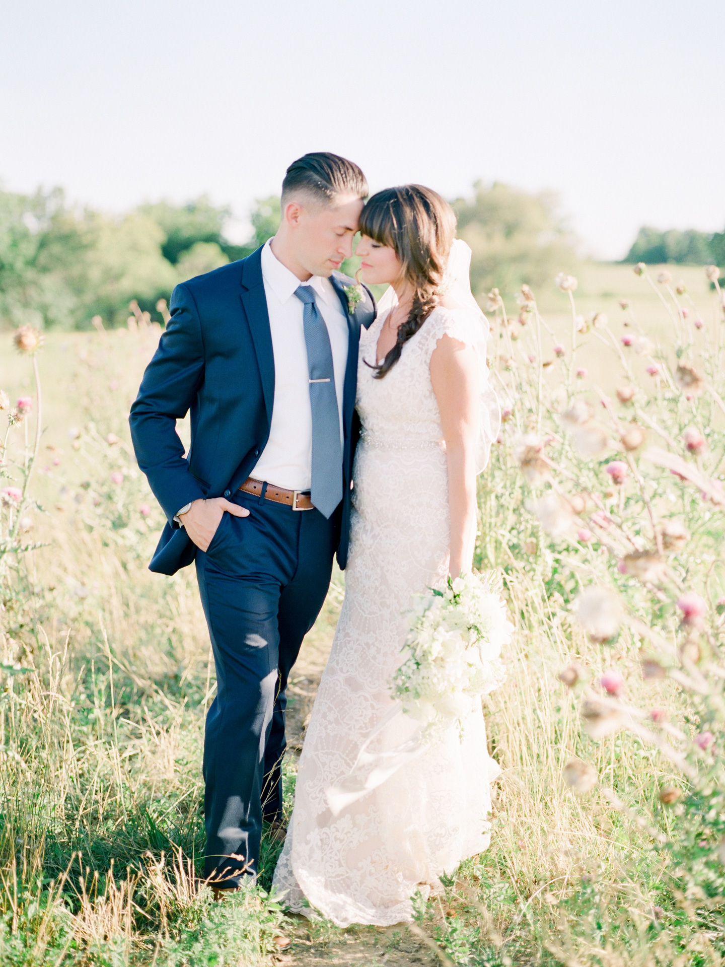 Bride and groom, portraiture, belle mariee bridal boutique, allure bridal, jims formal wear, love tree studios, blue bell farm, sugarberry blooms