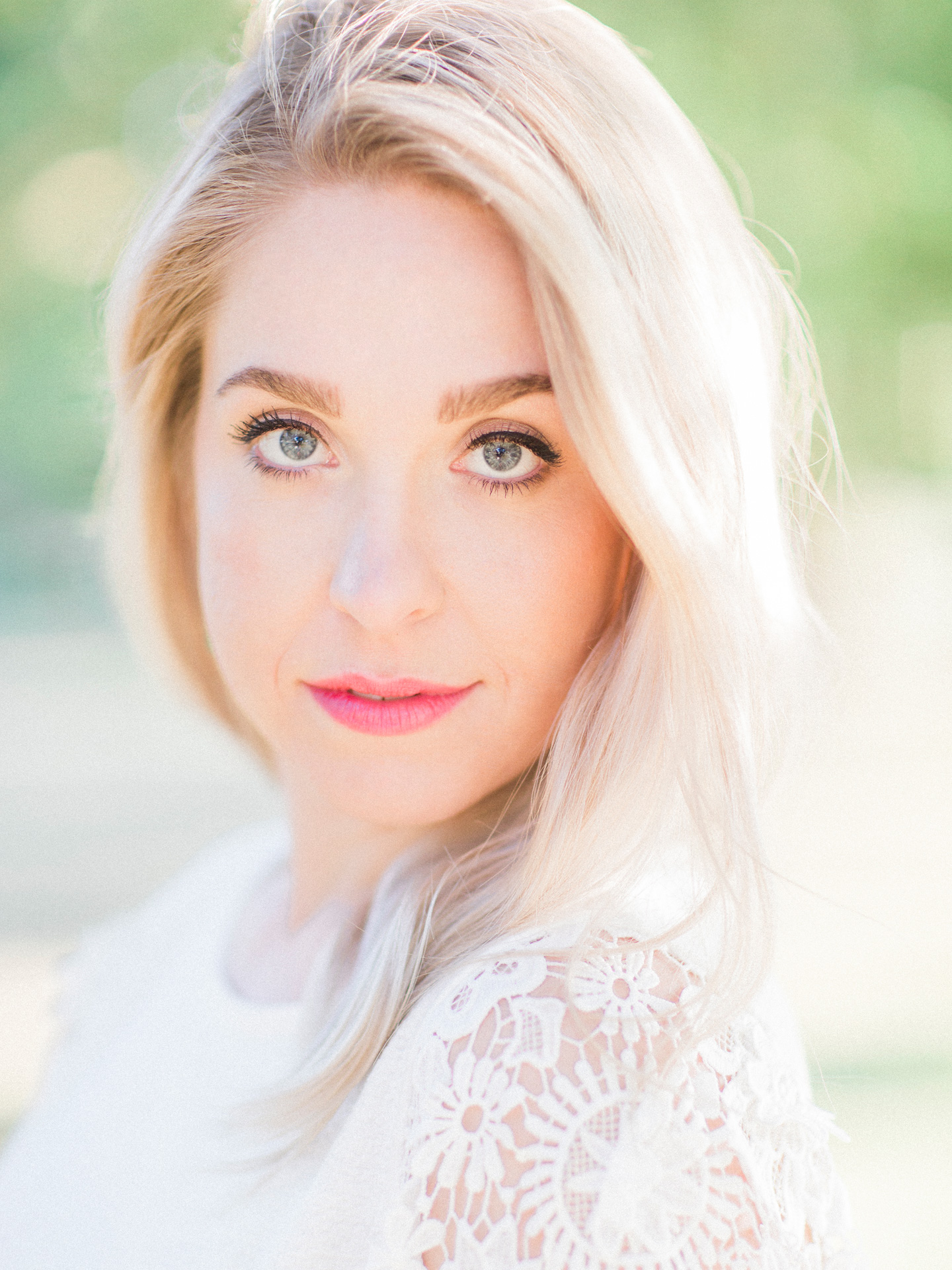 Headshot of gorgeous bride-to-be during Chicago engagement session by Love Tree Studios
