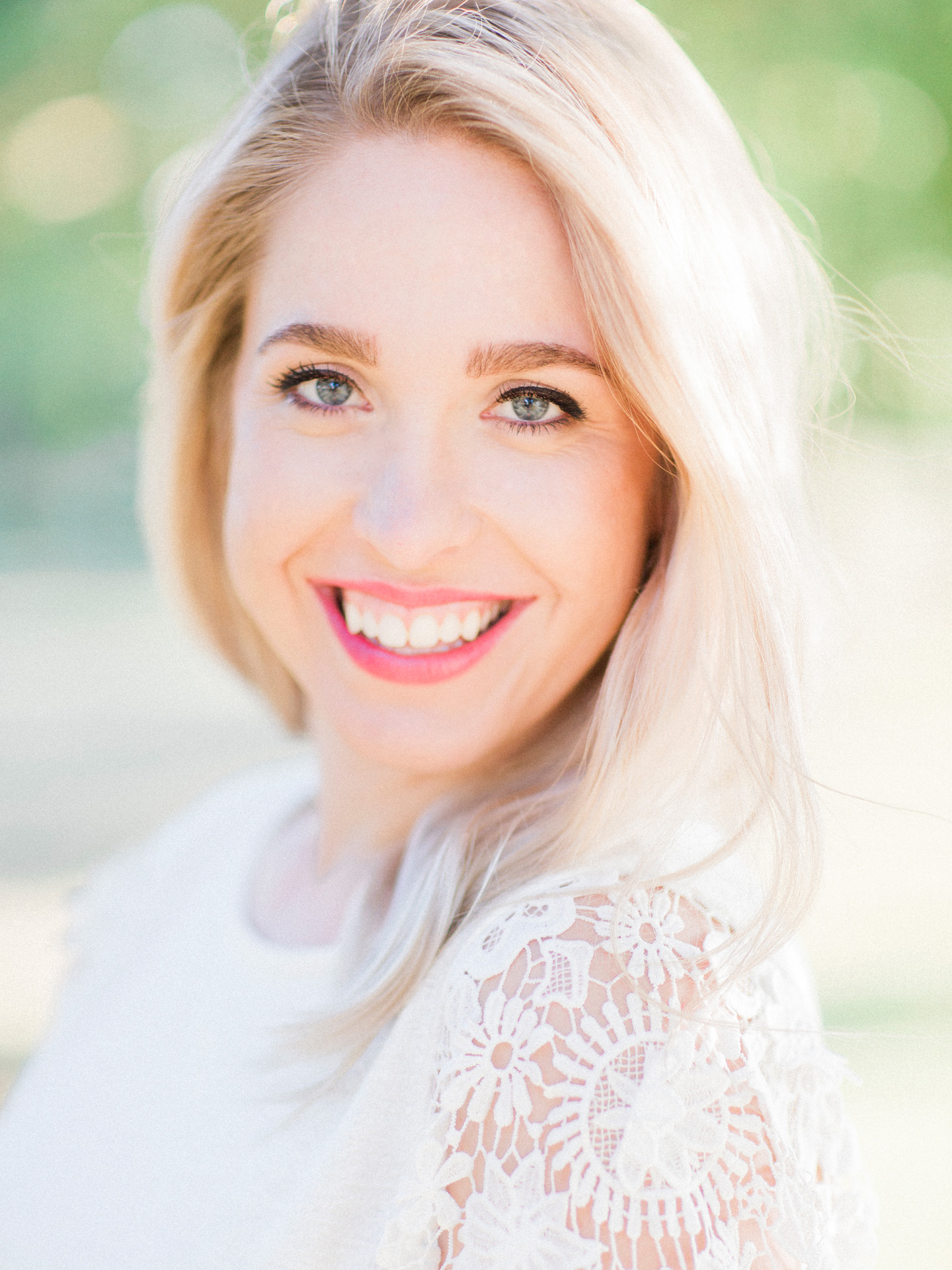 Headshot of gorgeous bride-to-be during Chicago engagement session by Love Tree Studios