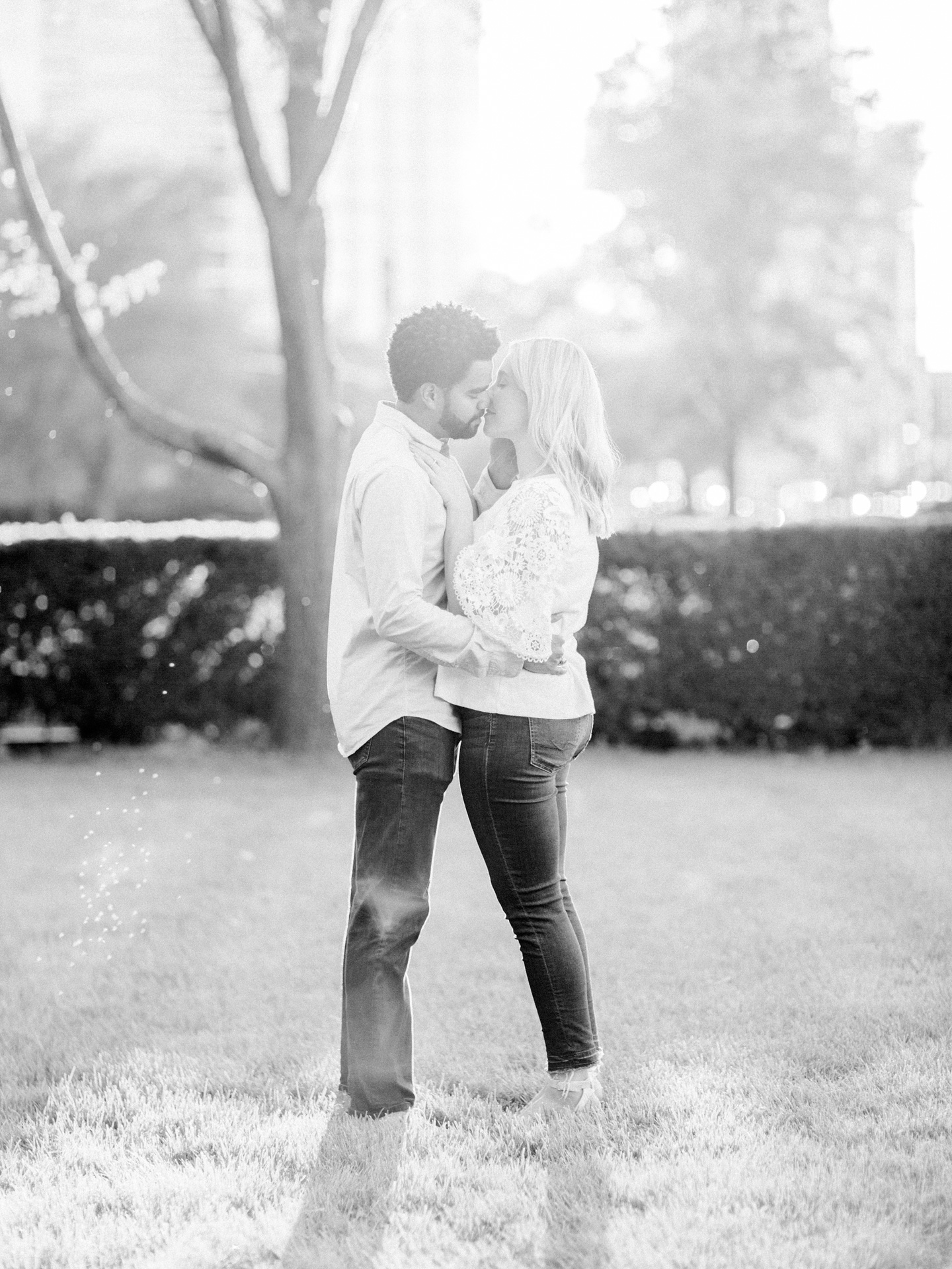Strolling by the Chicago Observatory for a beautiful Chicago engagement session by Love Tree Studios