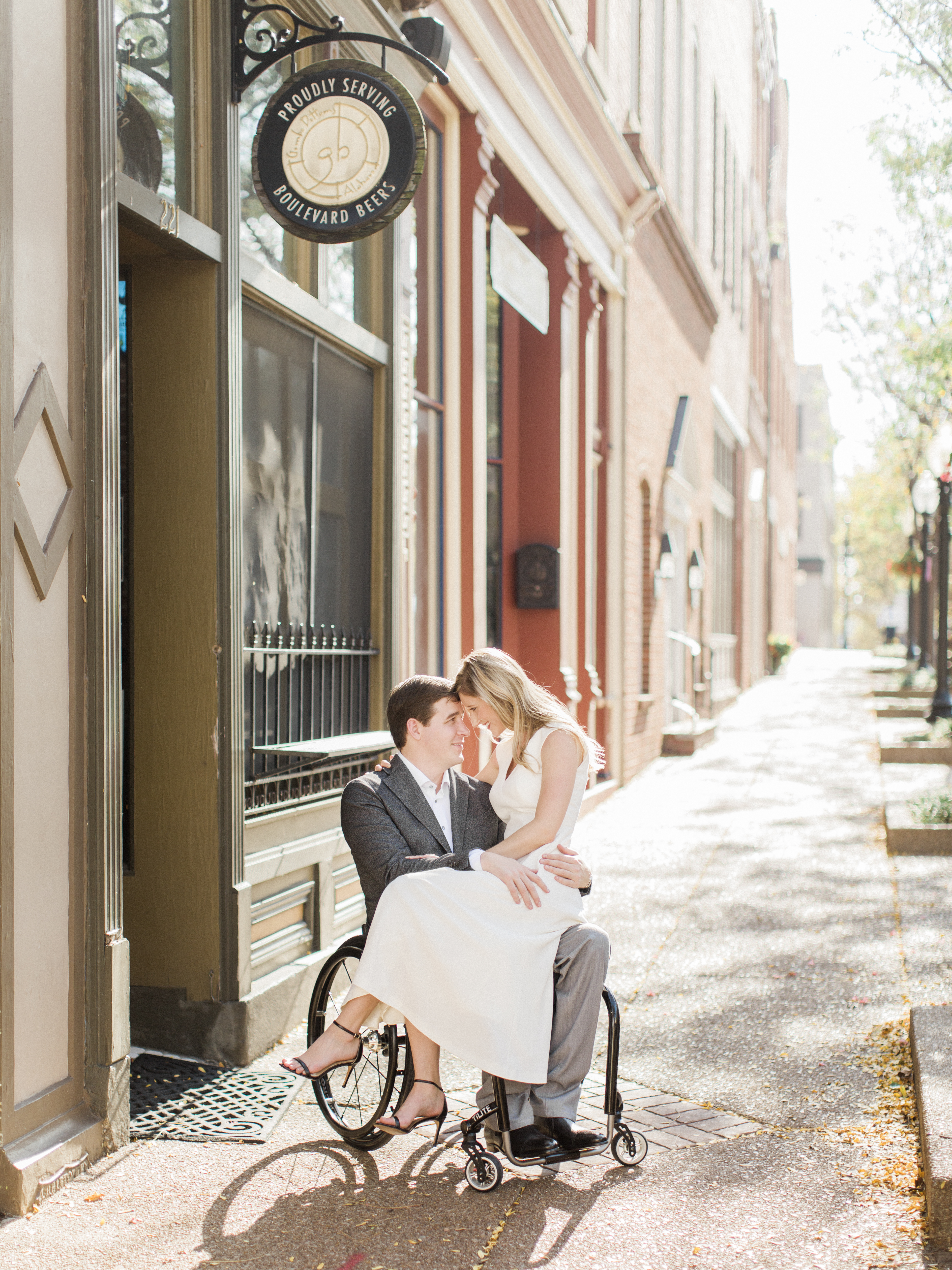 Fine Art Engagement session near where these two met in Jefferson City, MO was so very sweet by Love Tree Studios.