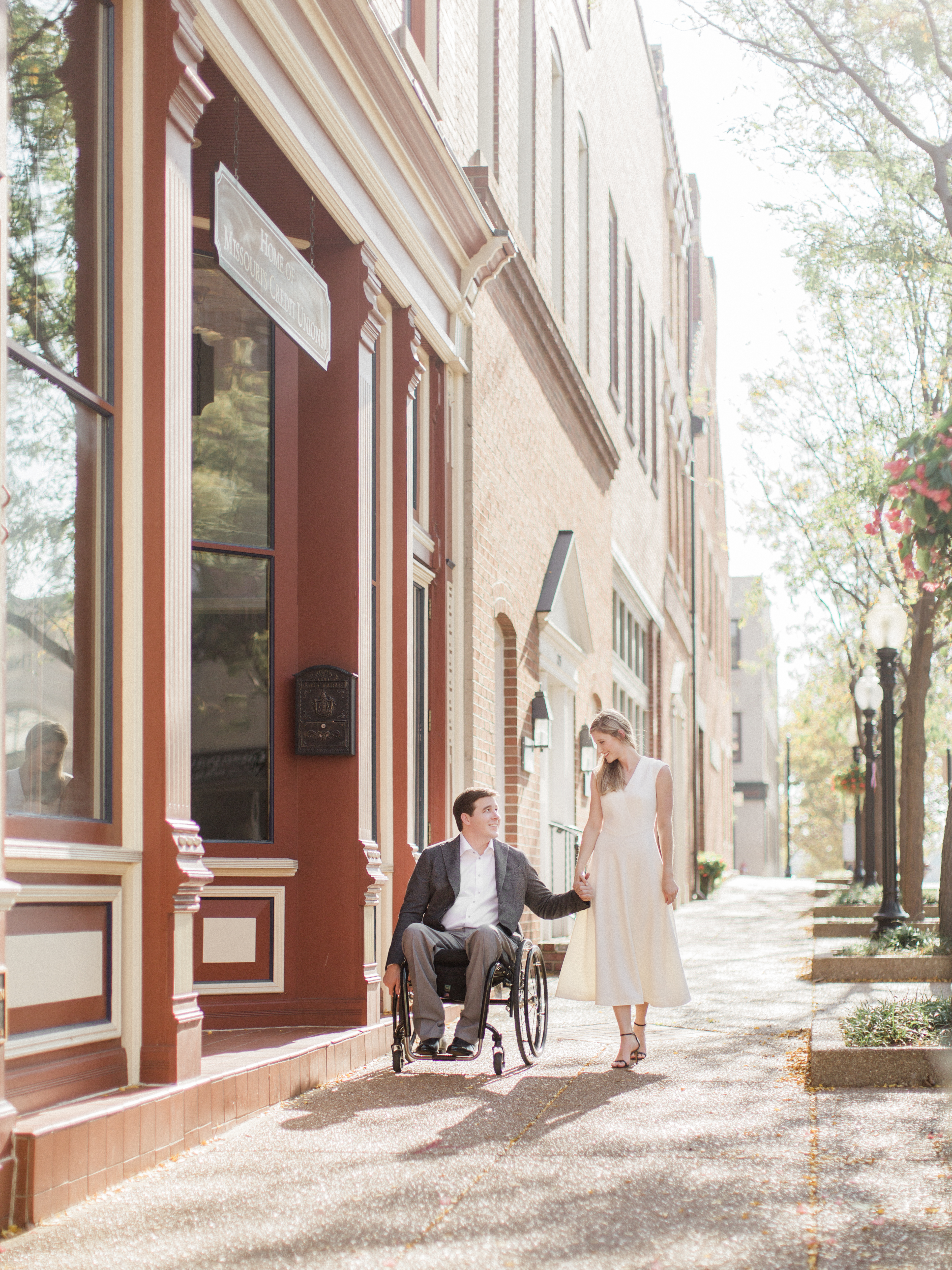 A sweet engagement session stroll by Love Tree Studios in Jefferson City, Missouri.