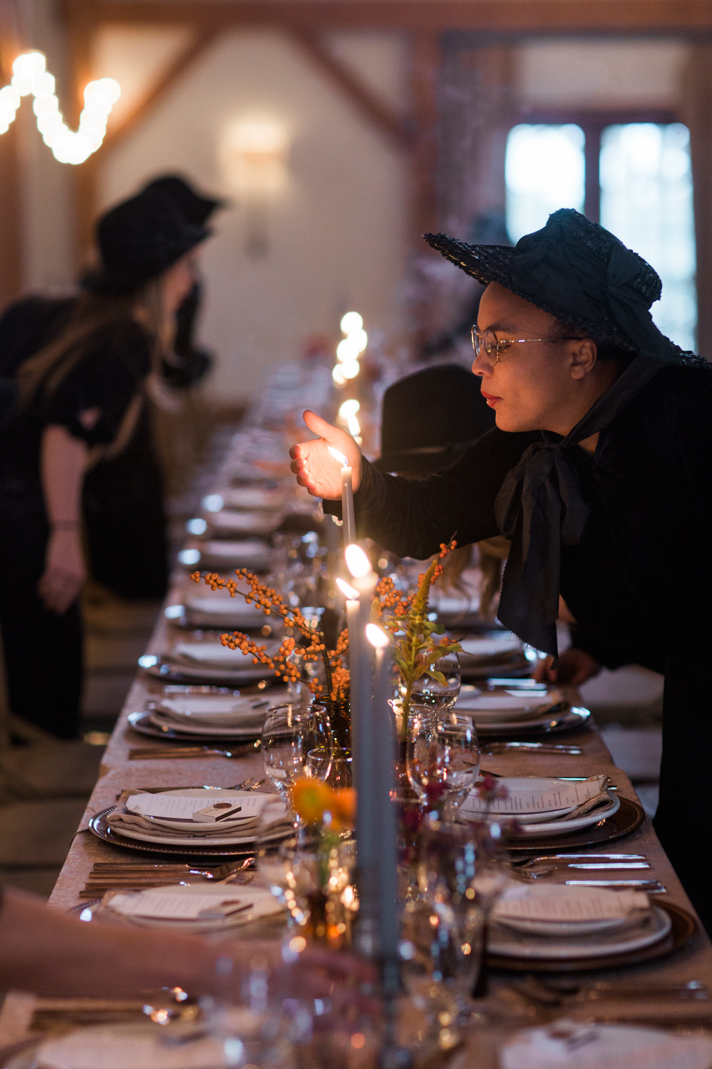 An evening at Blue Bell Farms dinner as they hosted their fire themed dinner captured by Love Tree Studios.
