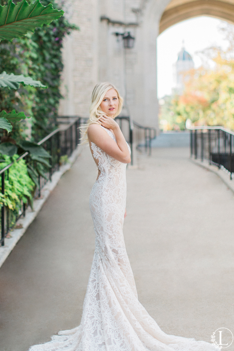 Eddy k 1084, film photographer love tree studios, chicago wedding photographer, missouri wedding photographer, bridal portrait, lace wedding gown