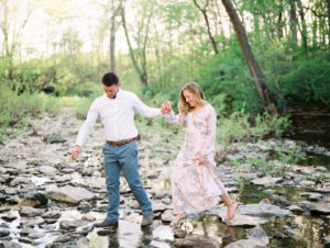 engagement session columbia missouri, missouri engagement photographer, love tree studios, columbia missouri anniversary session, pinnacles youth park, creek engagement session, columbia missouri engagement session creek, missouri film photographer, fine art film photographer