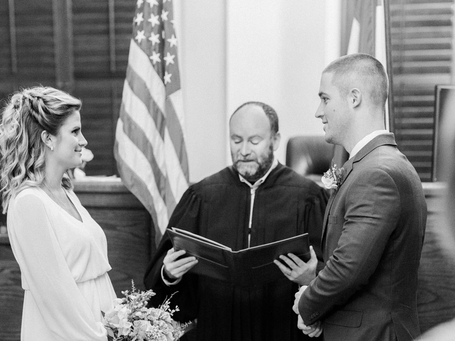 An intimate courthouse wedding in Columbia, Missouri by elopement photographer Love Tree Studios.