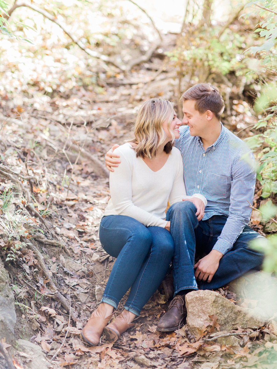 An intimate Capen Park engagement by Missouri wedding photographer Love Tree Studios.