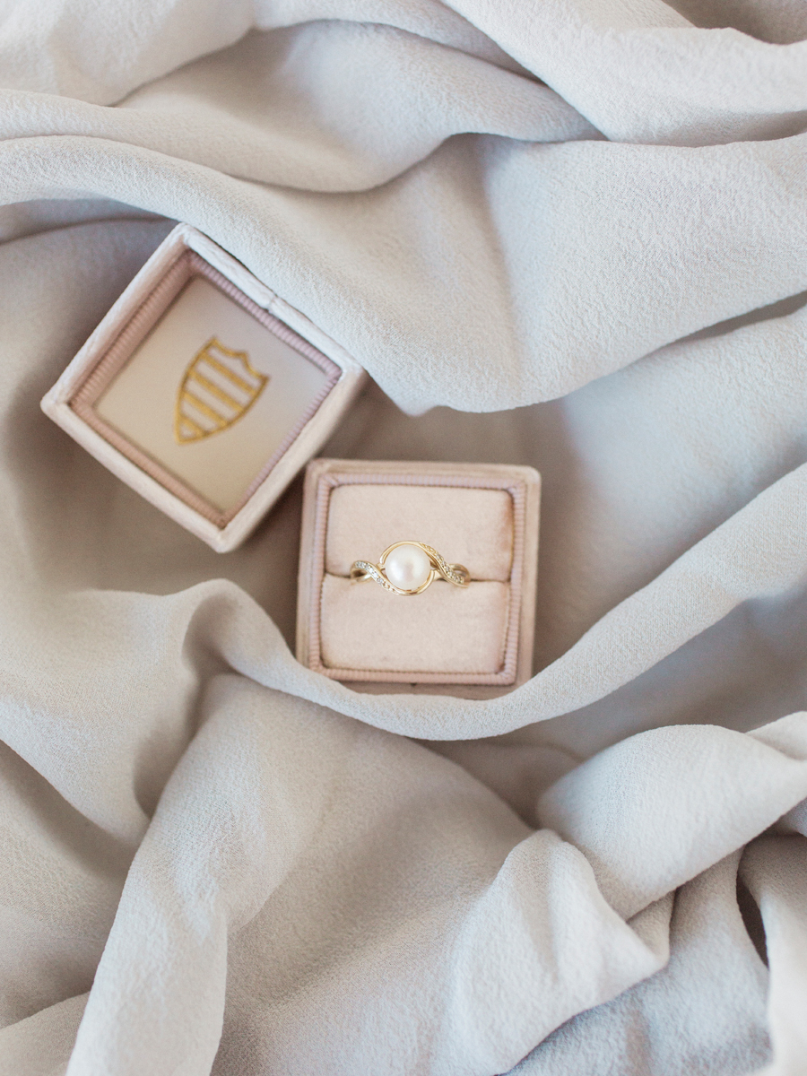 A detail photograph of the bride's ring from Missouri wedding photographer Love Tree Studios.