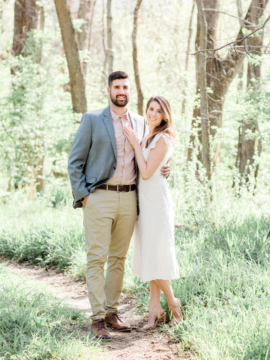 A beautiful engagement session at Capen Park in Columbia Missouri by wedding photographer Love Tree Studios.