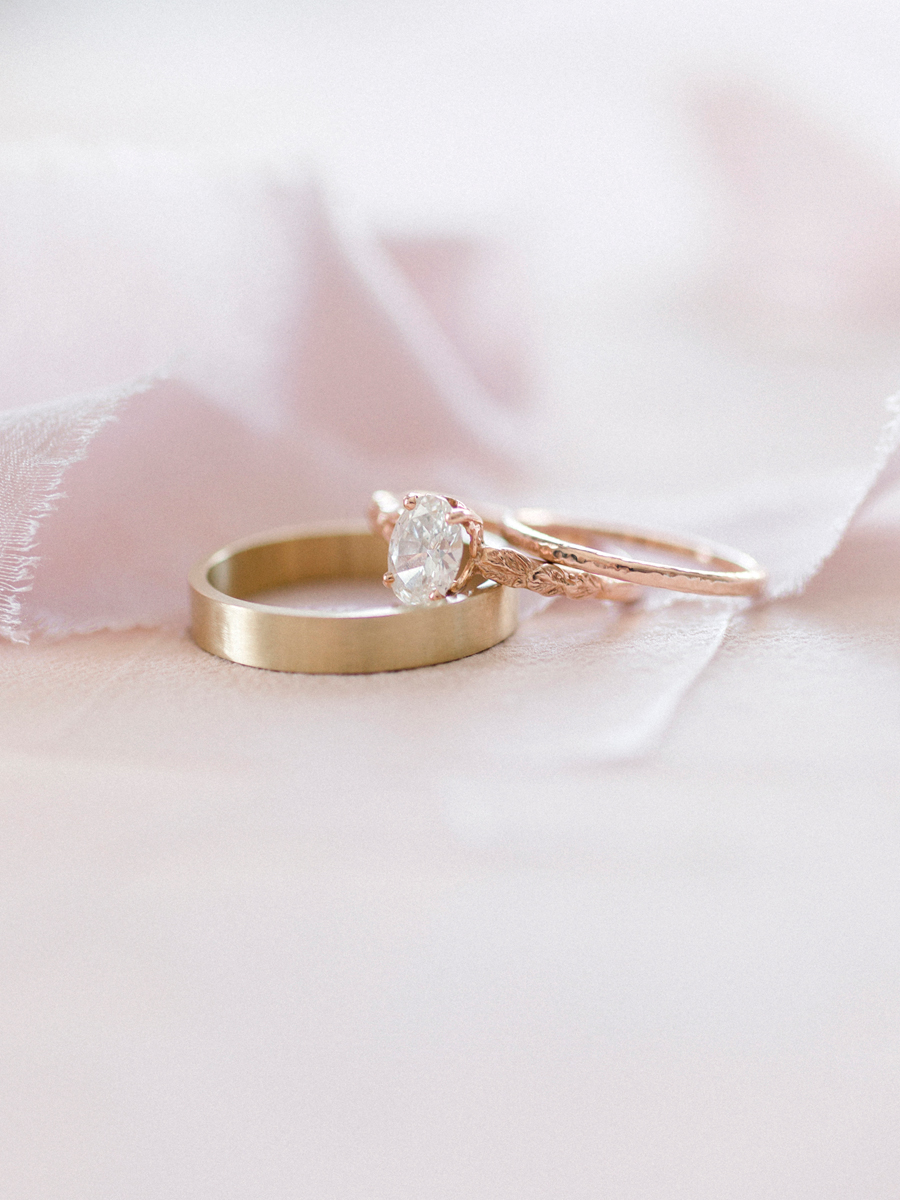 Wedding rings by The Northway Studio by Columbia Missouri wedding photographer Love Tree Studios.