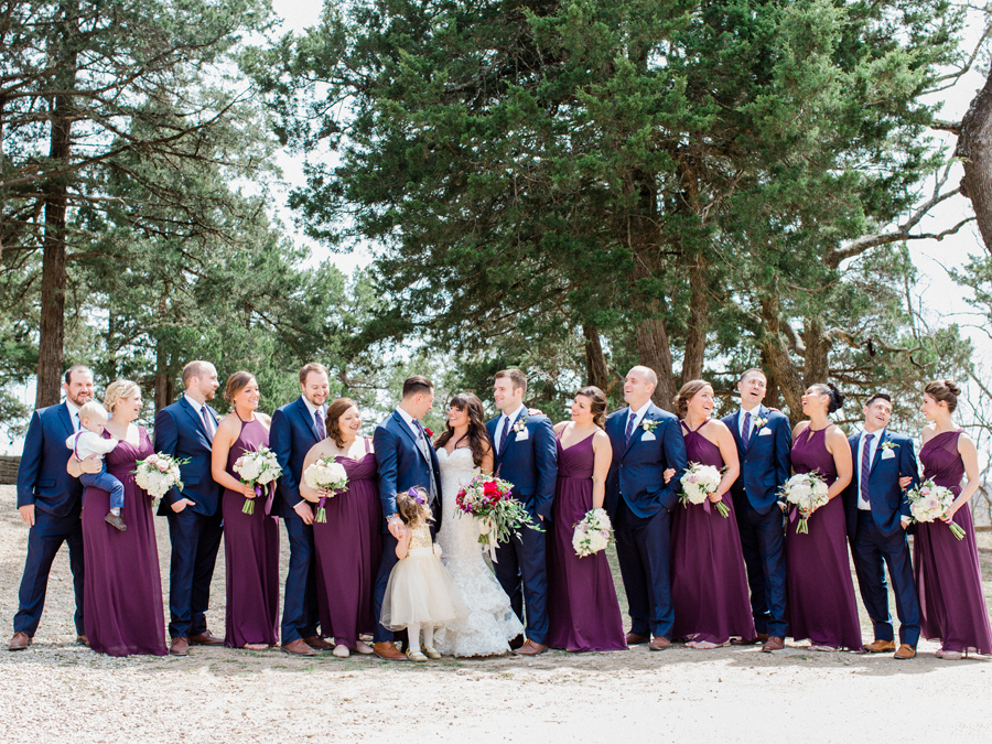 Midwest wedding photographer Love Tree Studios captures a wedding party at Ha Ha Tonka State Park at a Camdenton Missouri wedding.
