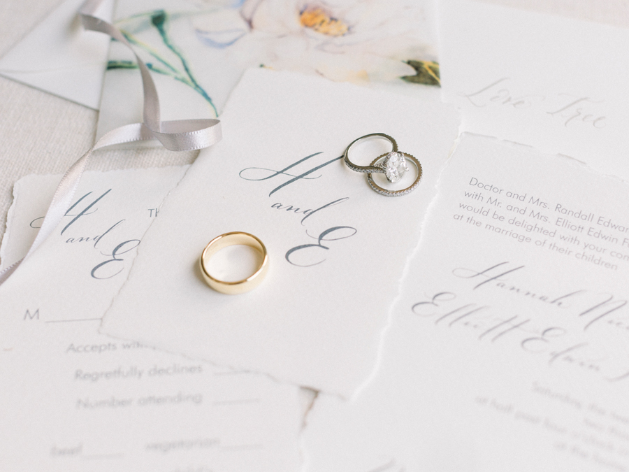 A beautiful invitation suite for Hannah's Jefferson City Missouri Wedding photographed by Love Tree Studios.