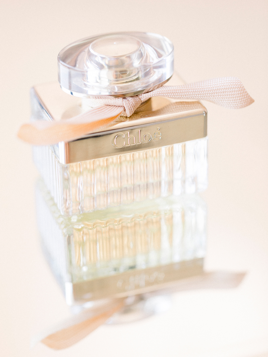 Chloe perfume for the bride at her Jefferson City Missouri wedding photographed by Love Tree Studios.