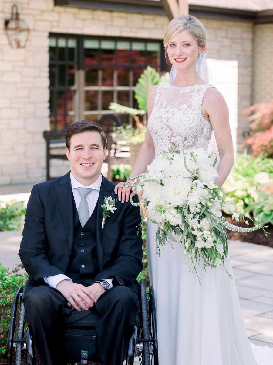 Fine art wedding photographer Love Tree Studios photographs the bride and groom at their Jefferson City Missouri wedding.