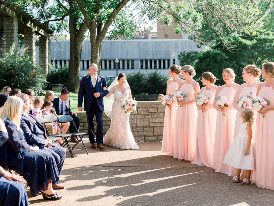 A beautiful wedding by Love Tree Studios at the Carnahan Memorial Gardens in Jefferson City, Missouri.