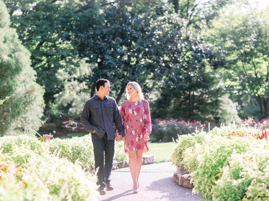 Engagement portraits at Shelter Gardens in Columbia, Missouri by Love Tree Studios.