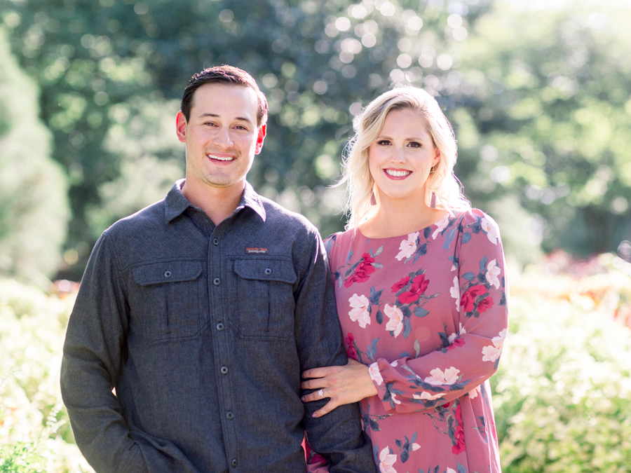 Engagement portraits at Shelter Gardens in Columbia, Missouri by Love Tree Studios.
