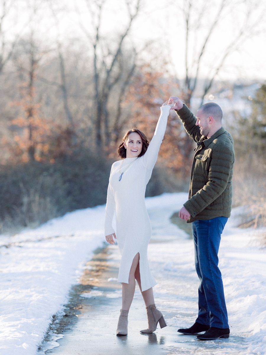Campus engagement session in Columbia Missouri by Love Tree Studios.