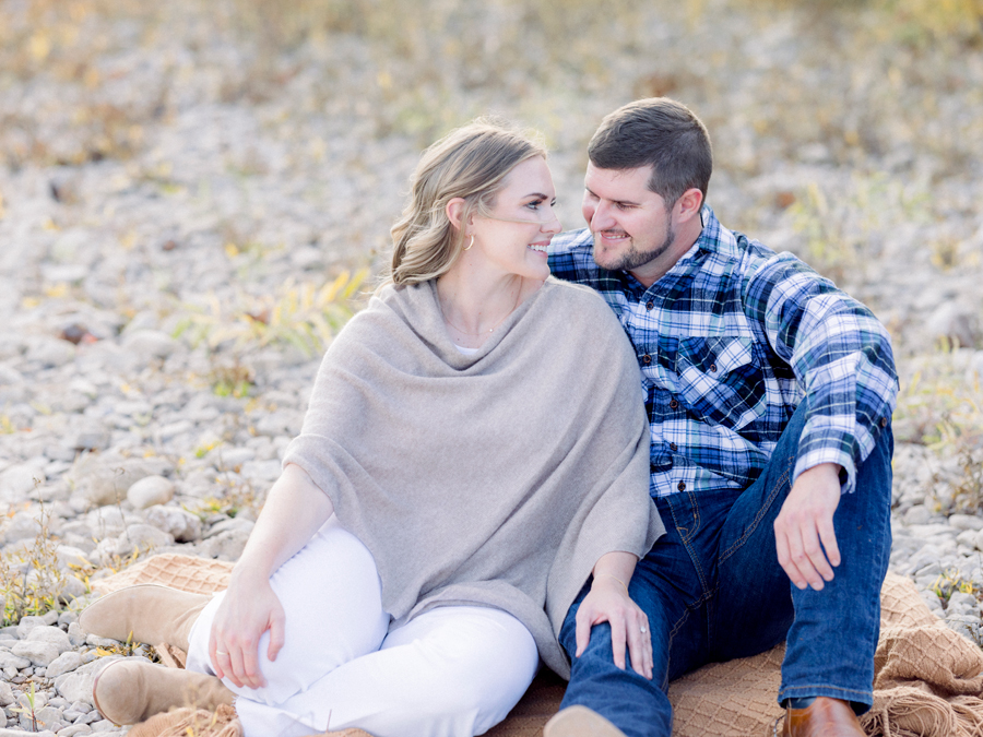A Missouri River Engagement Session by Love Tree Studios.