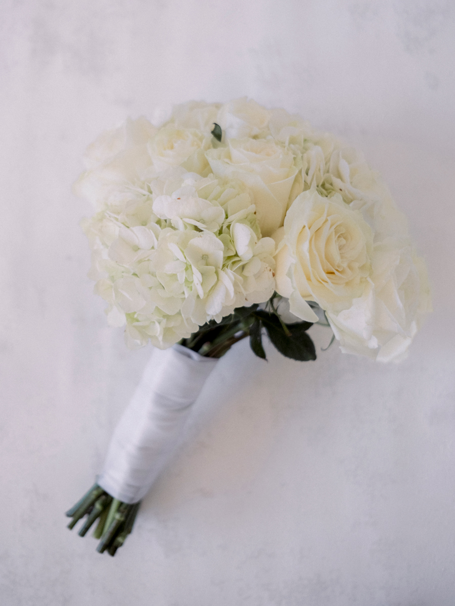 A photo of the bride's bouquet for her elegant Stephens College wedding photographed by Columbia, Missouri wedding photographer Love Tree Studios.
