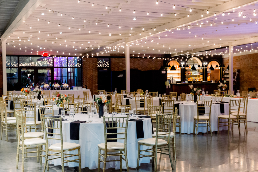 The reception at a wedding at Atrium on Tenth wedding in Columbia, Missouri by Love Tree Studios.