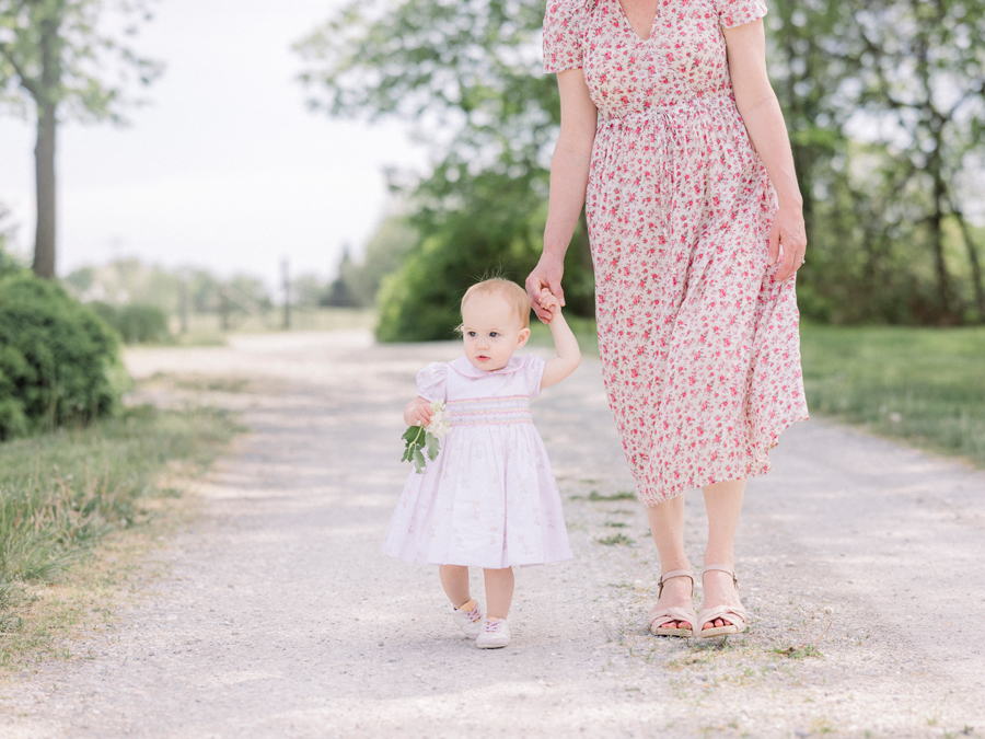 Documentary first birthday brunch photo session at Blue Bell Farm in Fayette, Missouri by Love Tree Studios.