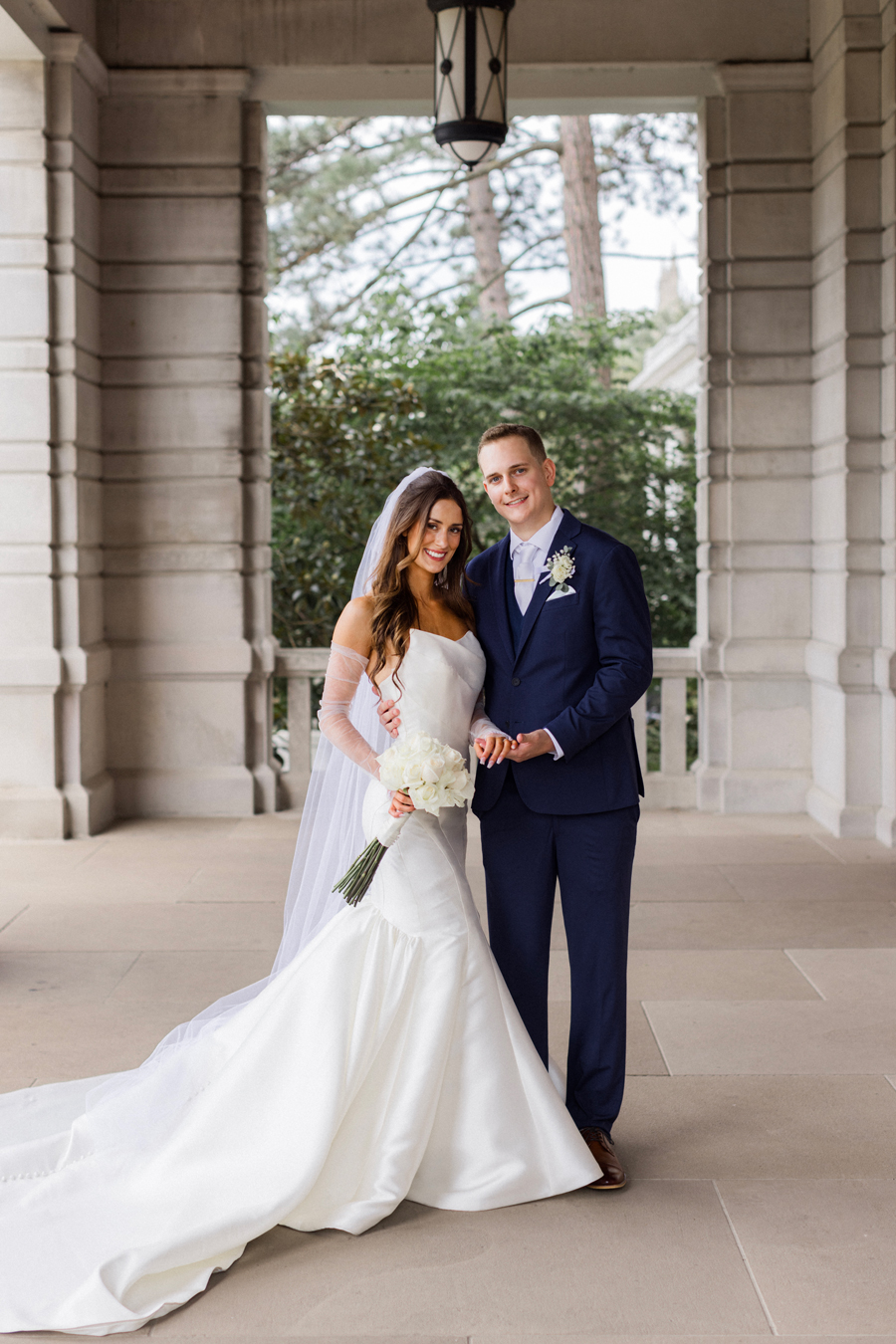 The bride and groom do a First Look at their The Atrium on Tenth wedding in Columbia, Missouri by Love Tree Studios.
