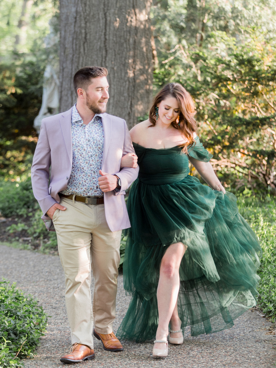 A columbia missouri engagement at Shelter Gardens by Missouri engagement photographer Love Tree Studios.