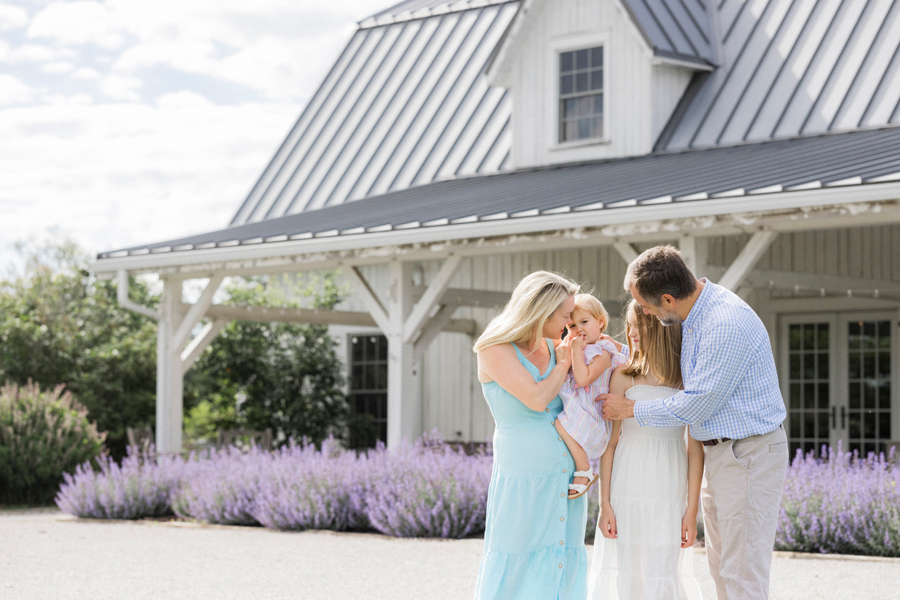 A second birthday portrait with the Bryan family at Blue Bell Farm with Love Tree Studios.