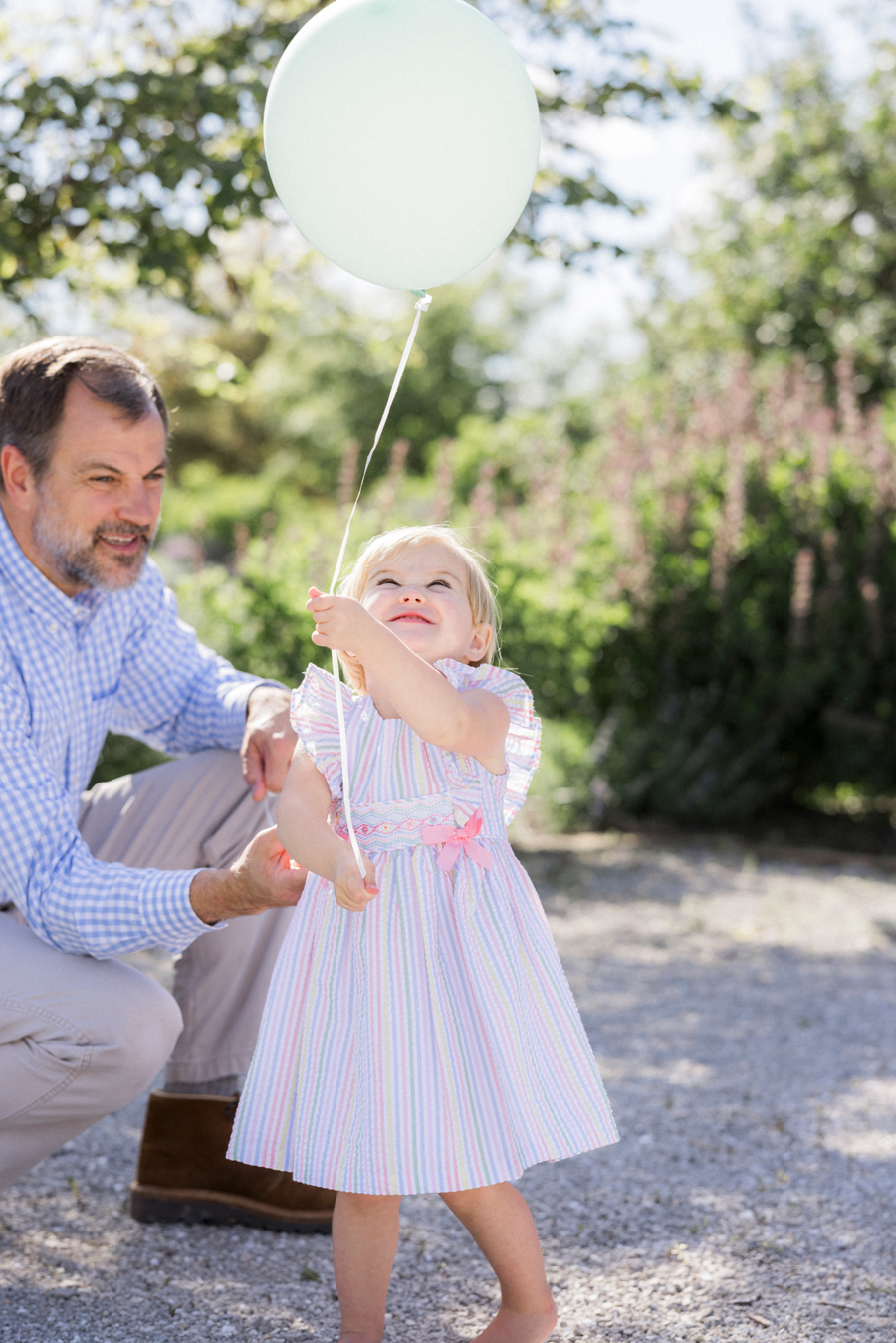 A second birthday portrait with the Bryan family at Blue Bell Farm with Love Tree Studios.