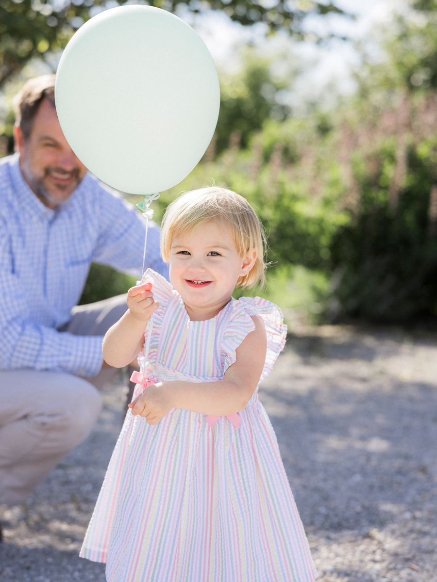 A second birthday portrait with the Bryan family at Blue Bell Farm with Love Tree Studios.