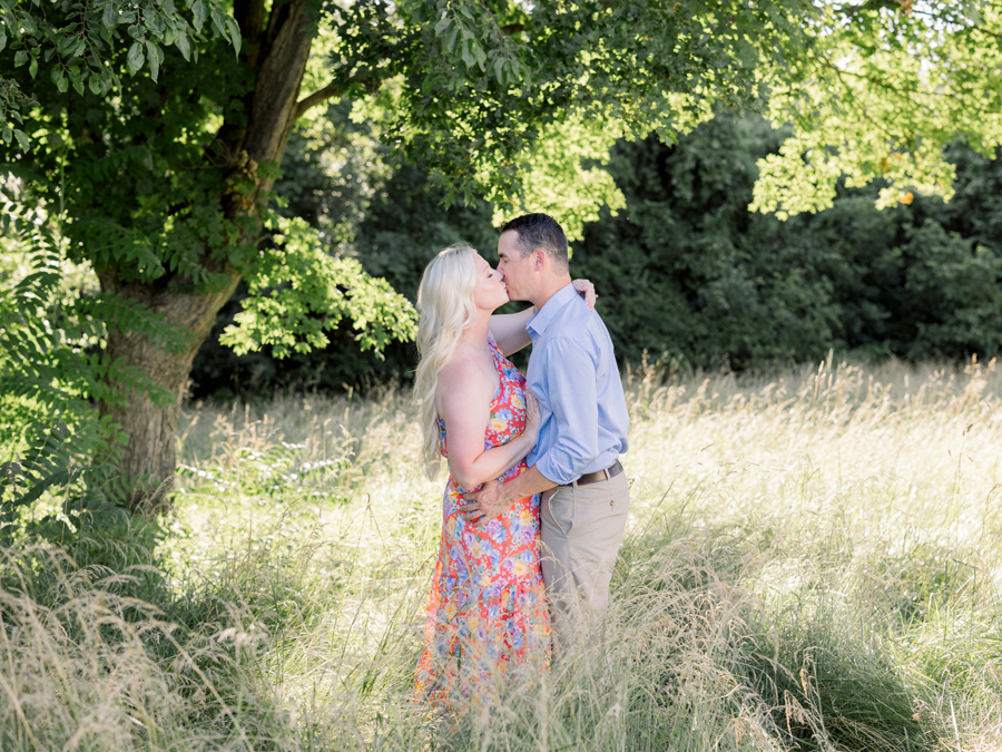 An engagement session at the lavender lookout farm in rocheport, missouri by love tree studios.