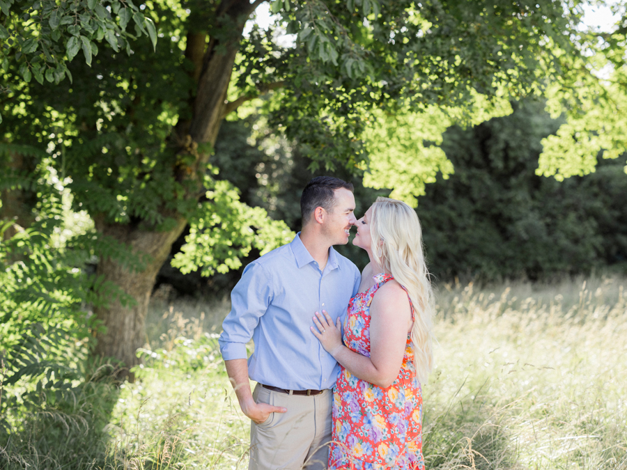 An engagement session at the lavender lookout farm in rocheport, missouri by love tree studios.