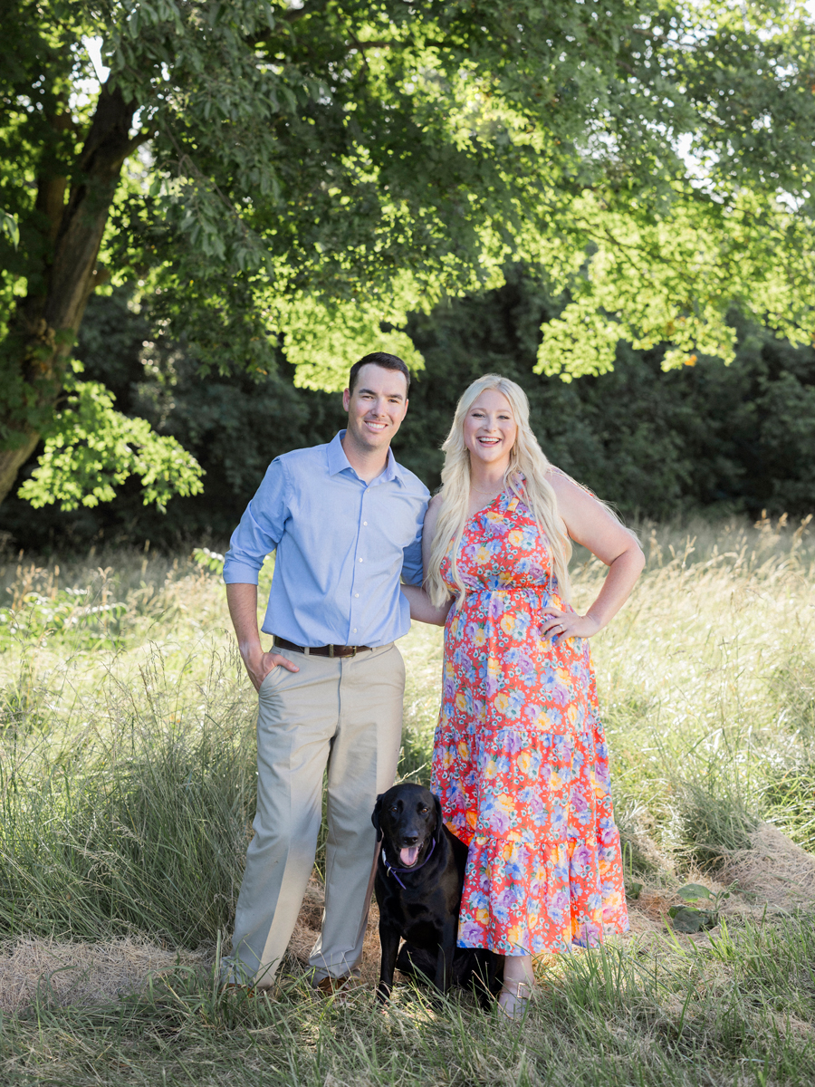 An engagement session at the lavender lookout farm in rocheport, missouri by love tree studios.