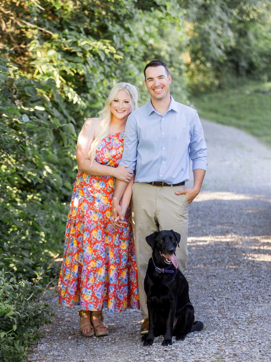 An engagement session at the lavender lookout farm in rocheport, missouri by love tree studios.