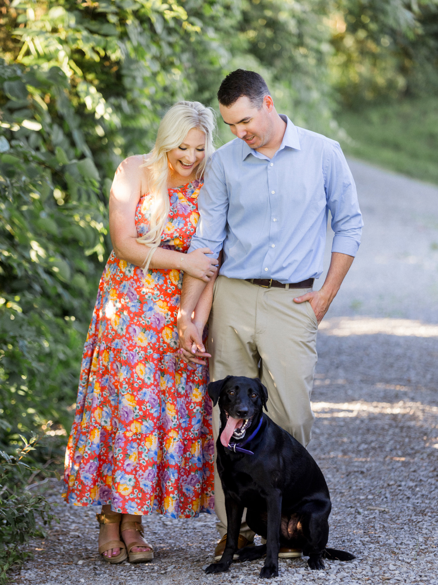 An engagement session at the lavender lookout farm in rocheport, missouri by love tree studios.