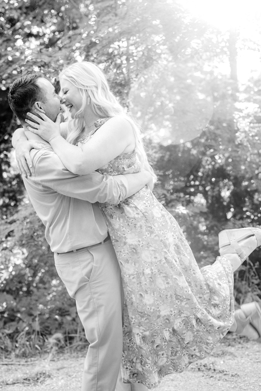 An engagement session at the lavender lookout farm in rocheport, missouri by love tree studios.