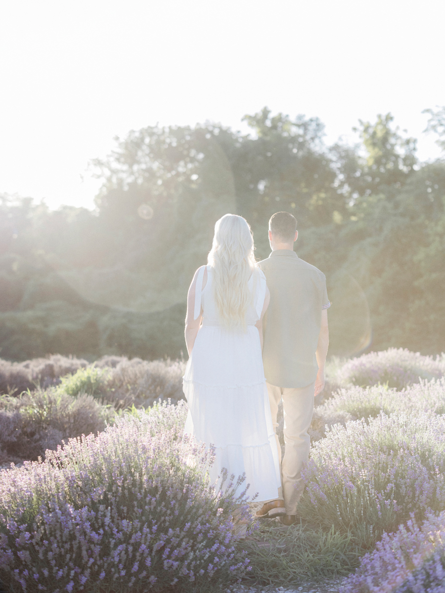 An engagement session at the lavender lookout farm in rocheport, missouri by love tree studios.