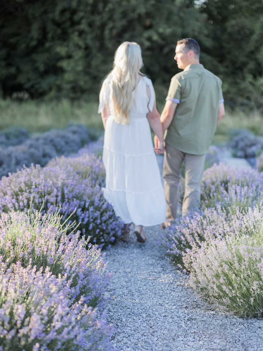 An engagement session at the lavender lookout farm in rocheport, missouri by love tree studios.