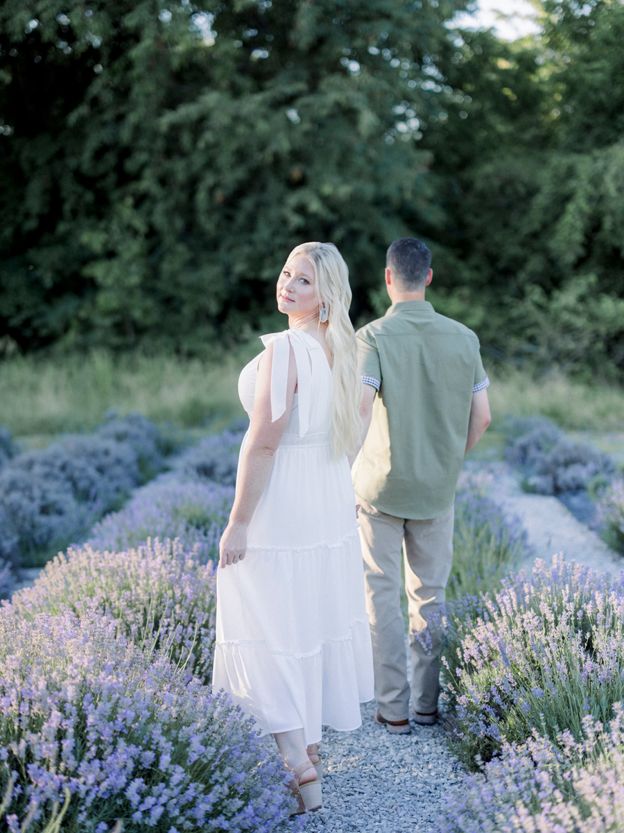 An engagement session at the lavender lookout farm in rocheport, missouri by love tree studios.