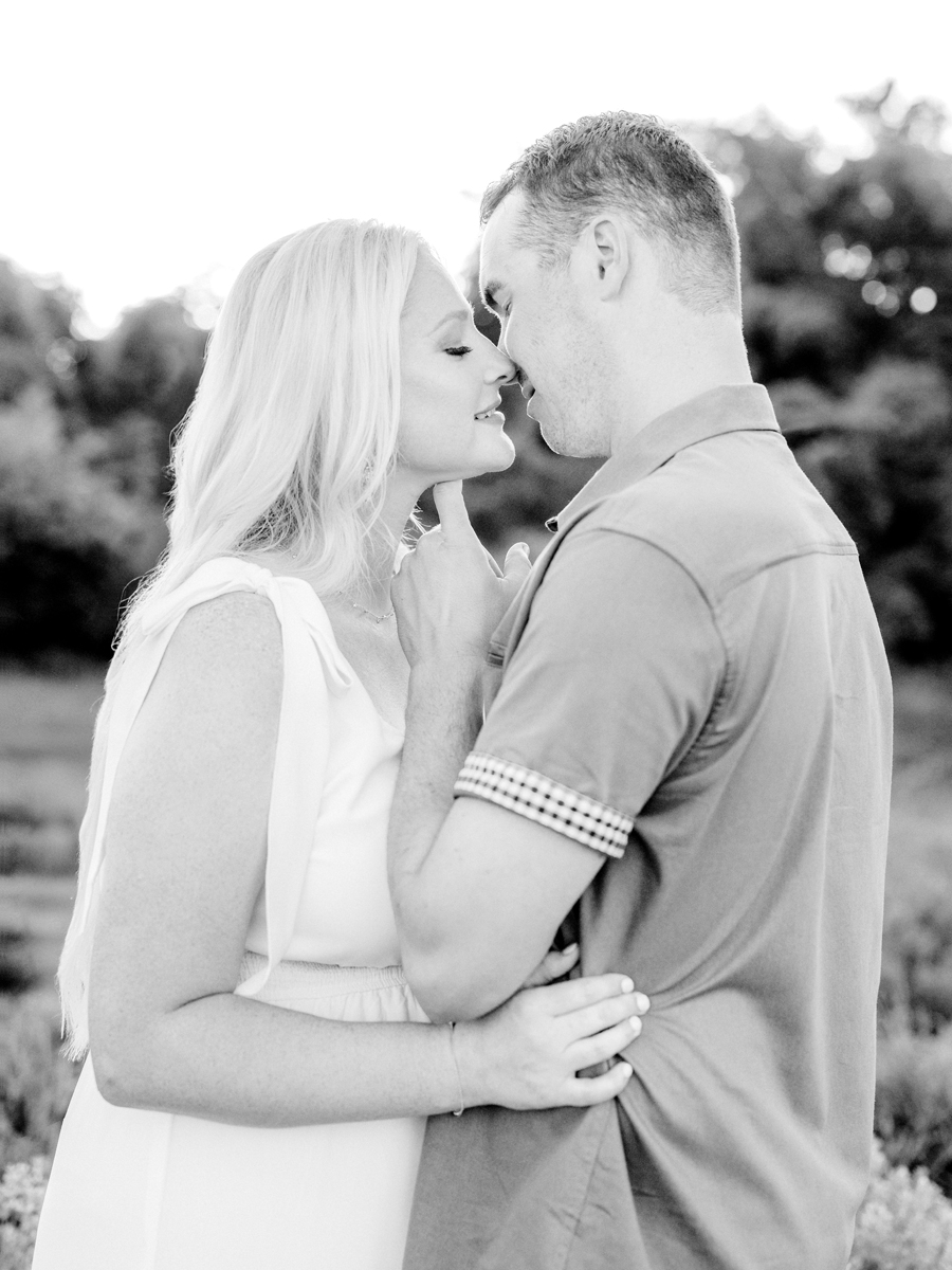 An engagement session at the lavender lookout farm in rocheport, missouri by love tree studios.