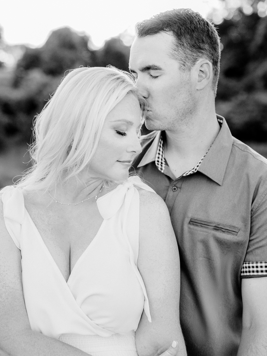 An engagement session at the lavender lookout farm in rocheport, missouri by love tree studios.