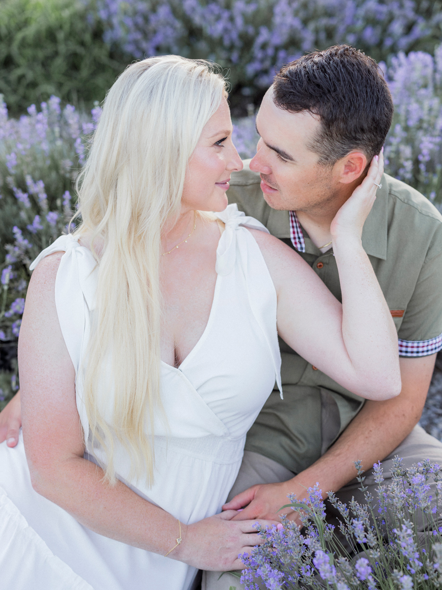 An engagement session at the lavender lookout farm in rocheport, missouri by love tree studios.