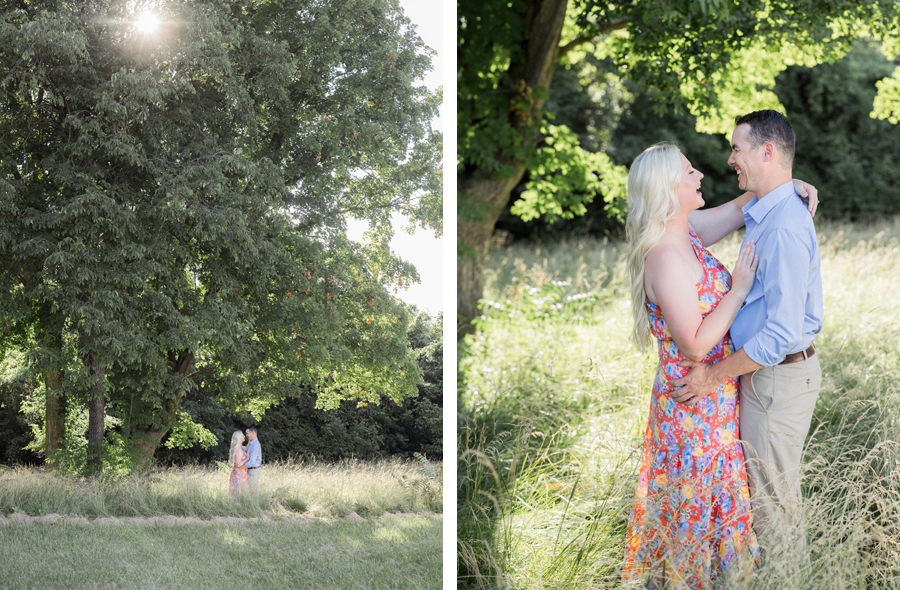 An engagement session at the lavender lookout farm in rocheport, missouri by love tree studios.