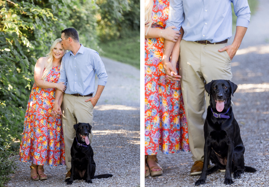 An engagement session at the lavender lookout farm in rocheport, missouri by love tree studios.