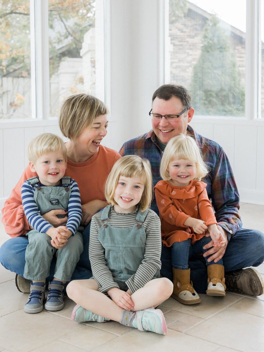 Studio family portrait fun with a creative twist at Love Tree Studios.